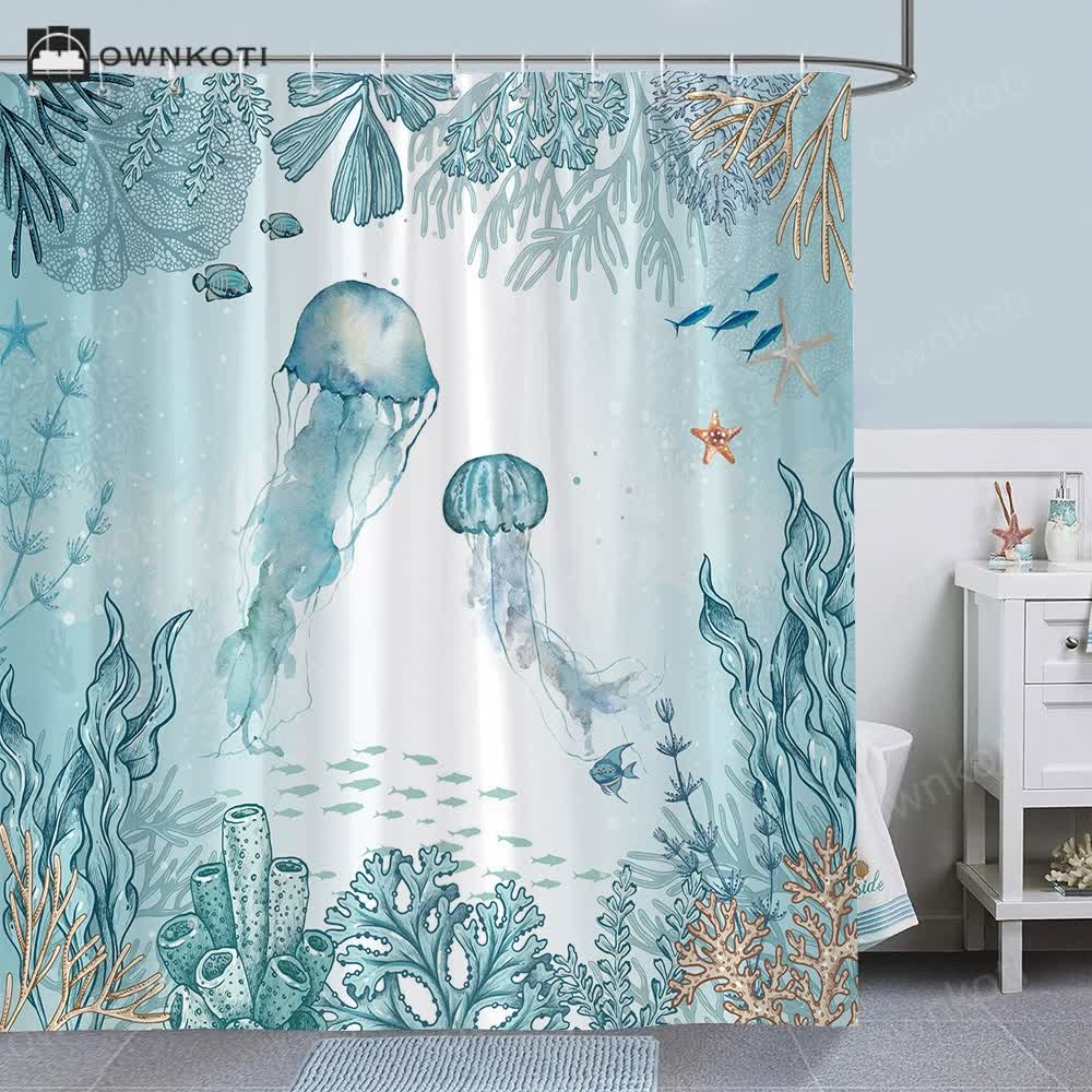Underwater World Anti-mildew Shower Curtain