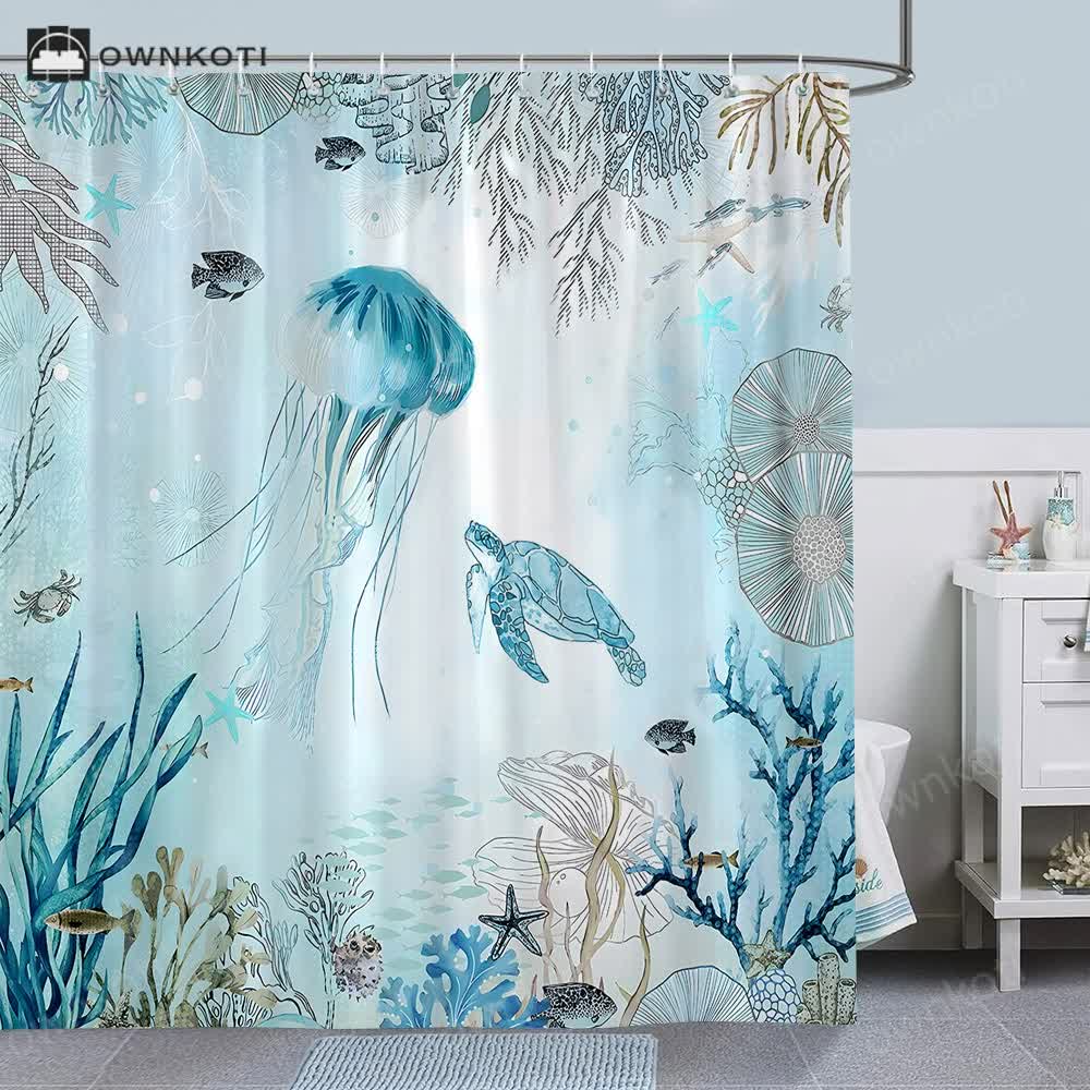 Underwater World Anti-mildew Shower Curtain