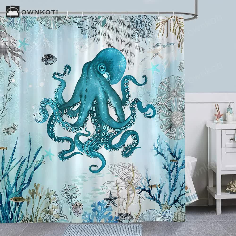 Underwater World Anti-mildew Shower Curtain