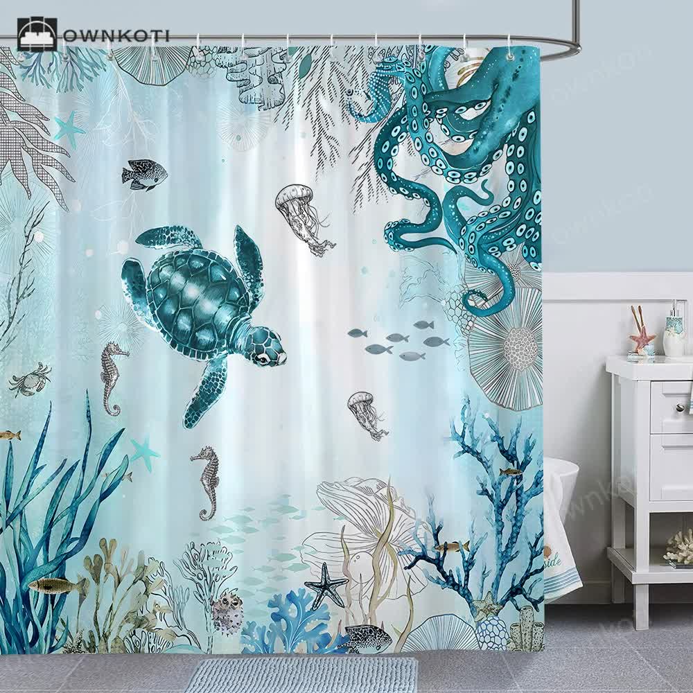 Underwater World Anti-mildew Shower Curtain