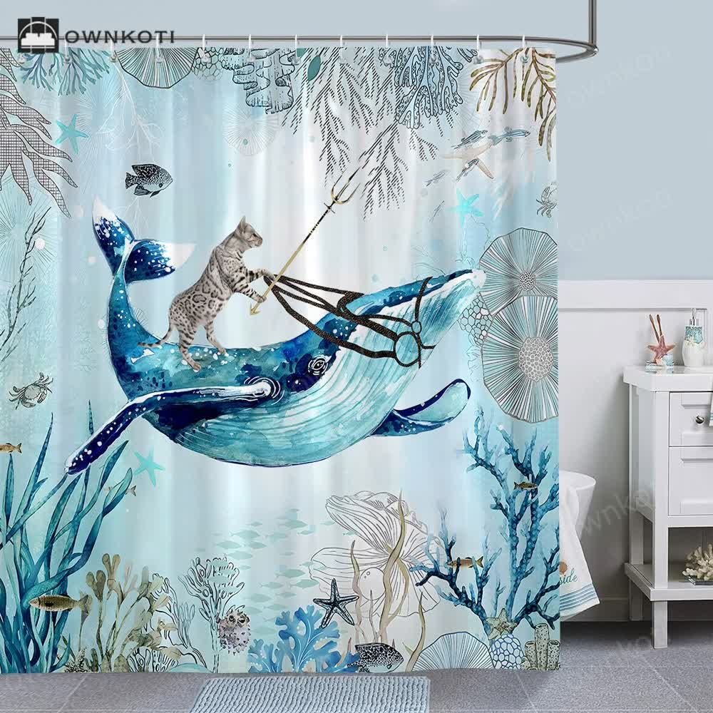 Underwater World Anti-mildew Shower Curtain