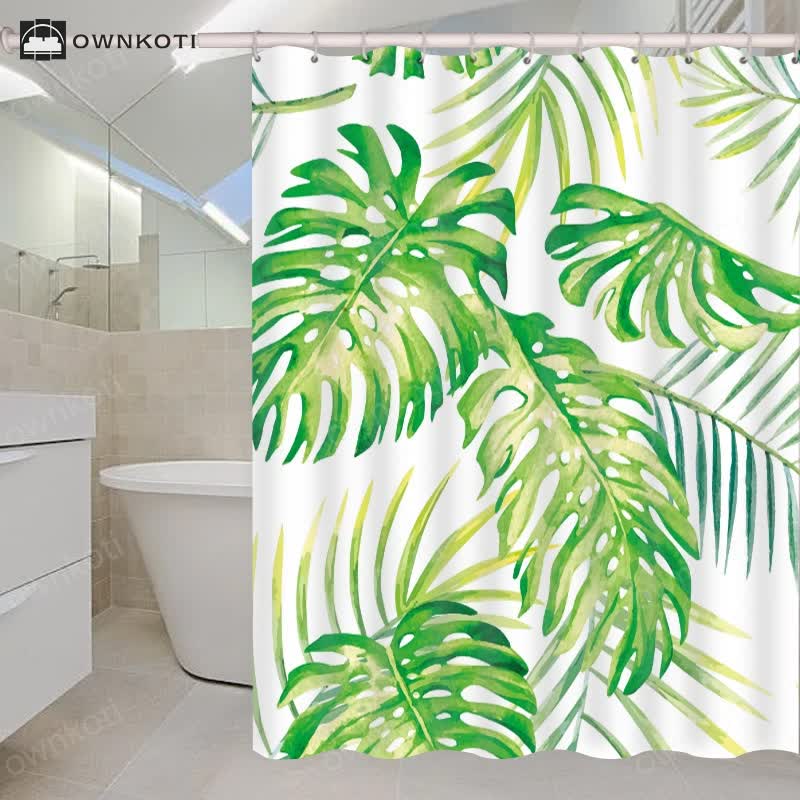 Waterproof Tropical Style Shower Curtain