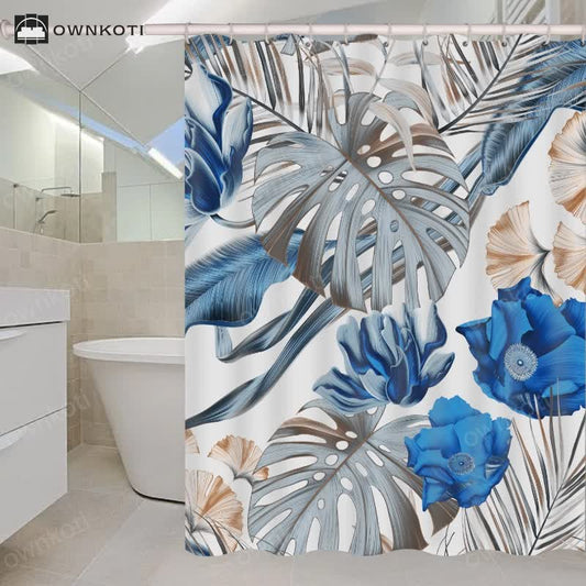Waterproof Tropical Style Shower Curtain