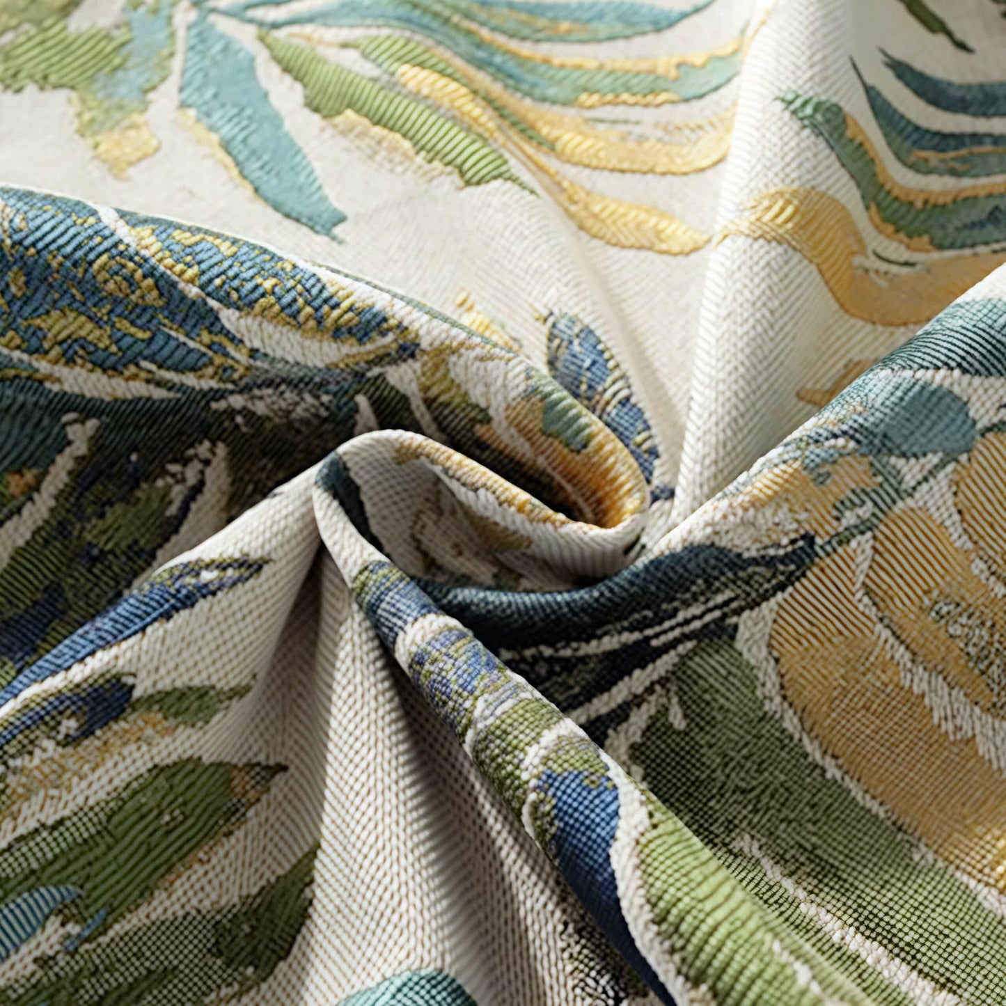 Chenille Jacquard Elegant Floral Tablecloth