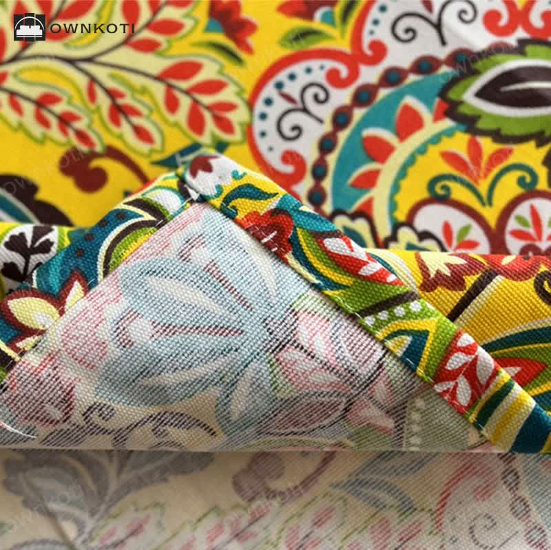 Vintage Boho Floral Pattern Tablecloth
