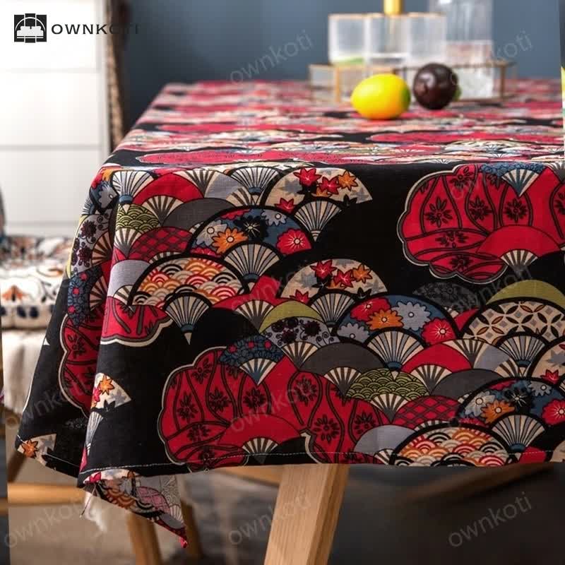 Retro Ethnic Abstract Art Tablecloth