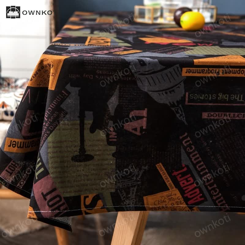 Retro Ethnic Abstract Art Tablecloth