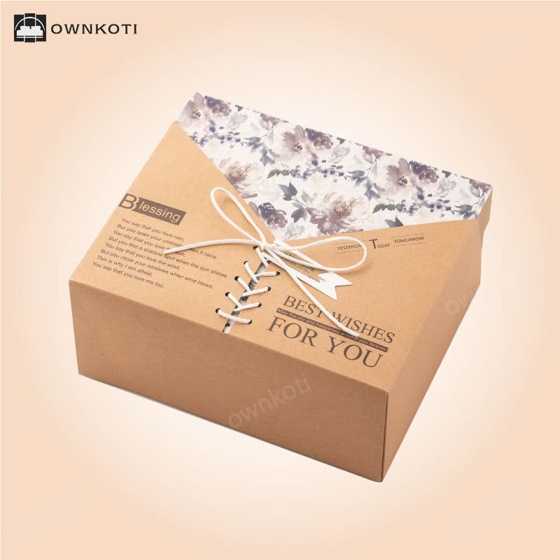 Retro Kraft Paper Gift Box Packaging Box