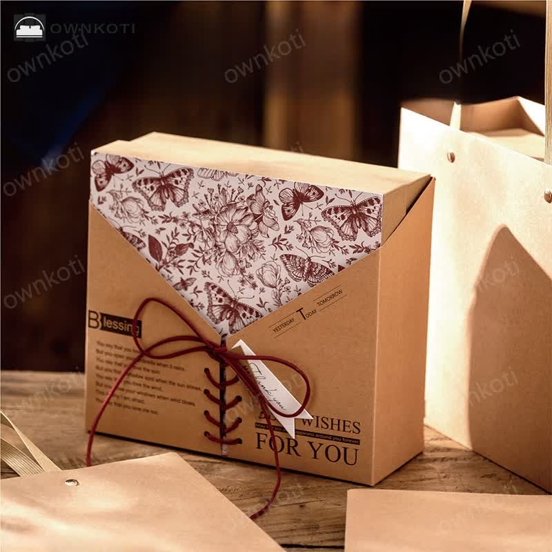 Retro Kraft Paper Gift Box Packaging Box