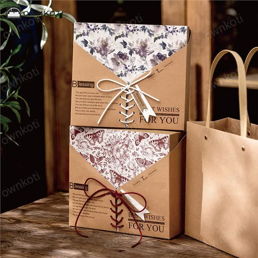Retro Kraft Paper Gift Box Packaging Box