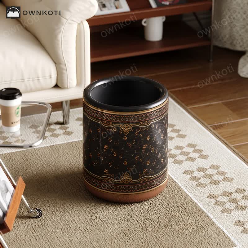 Exotic Double Layer Decorative Trash Bin