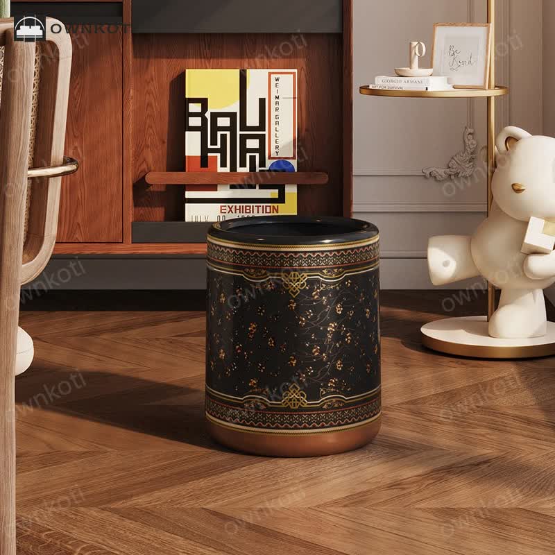 Exotic Double Layer Decorative Trash Bin