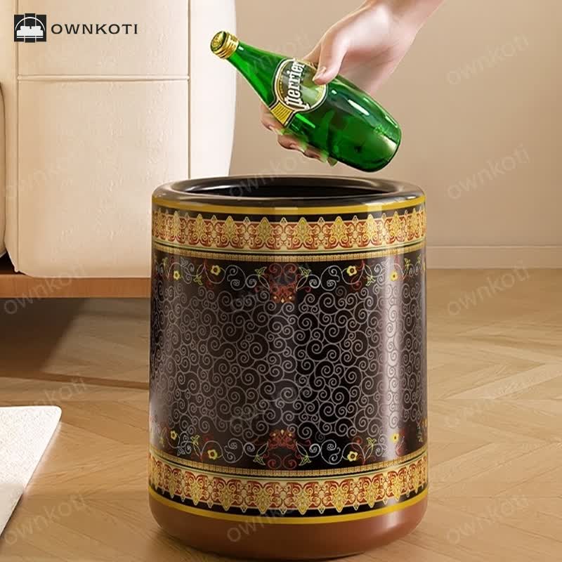Exotic Double Layer Decorative Trash Bin