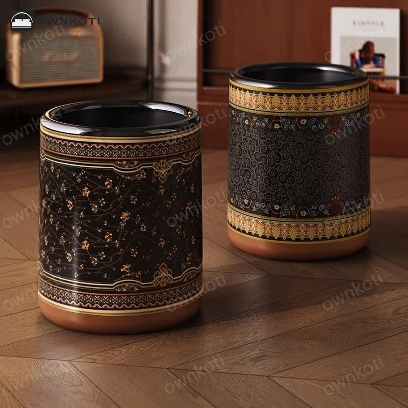 Exotic Double Layer Decorative Trash Bin