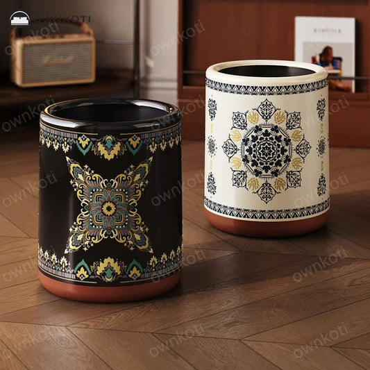 Elegant Double Layer Functional Trash Bin