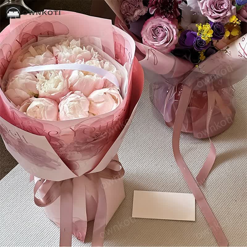 Mother's Day Gift Box Bouquet Wrapping Satin Ribbon