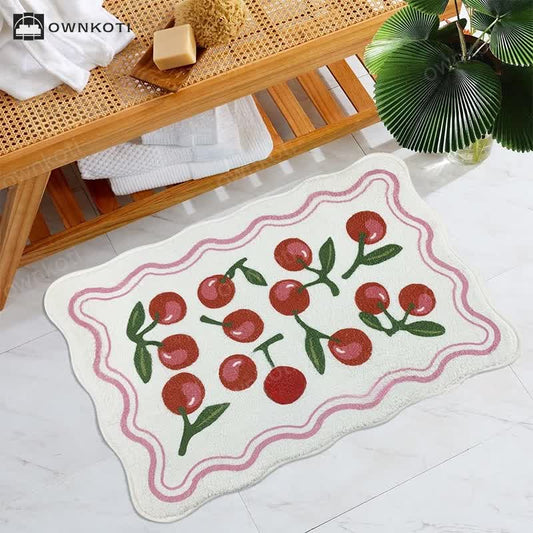 Pastoral Style Plant & Flower Absorbent Floor Mat