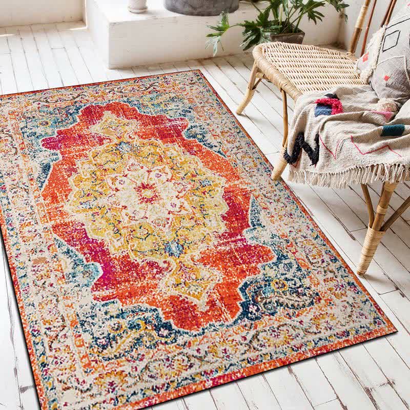 Ethnic Exotic Rectangular Decorative Floor Mat