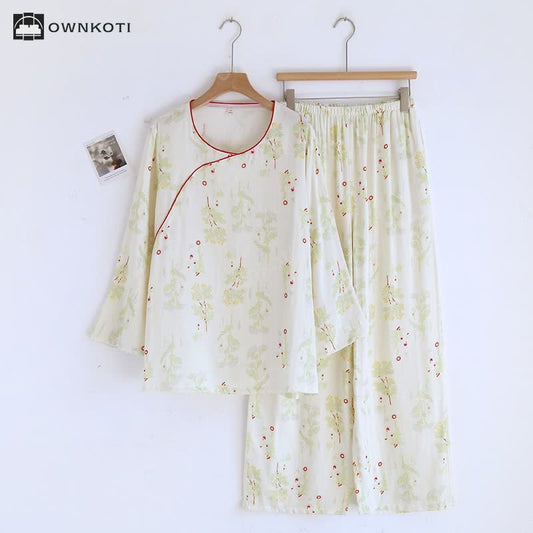 Bamboo Fiber Refresh Floral Soft Pajama Set