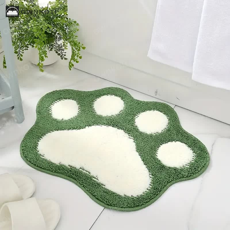 Cute Cartoon Paw Absorbent Floor Mat