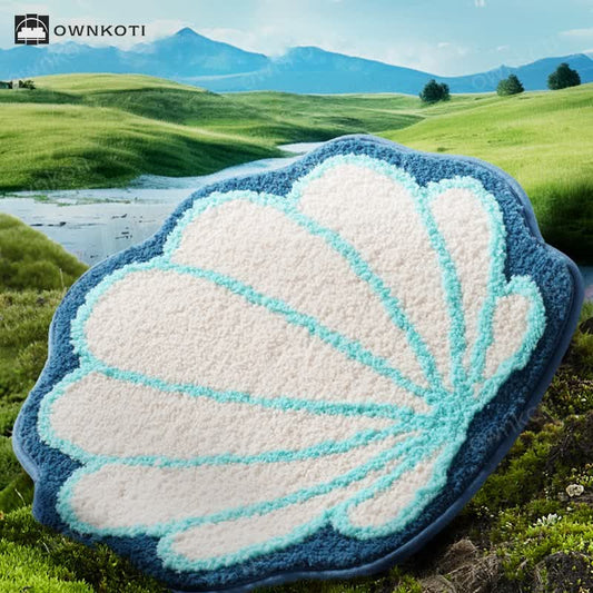 Cartoon Shell Daisy Flower Absorbent Floor Mat