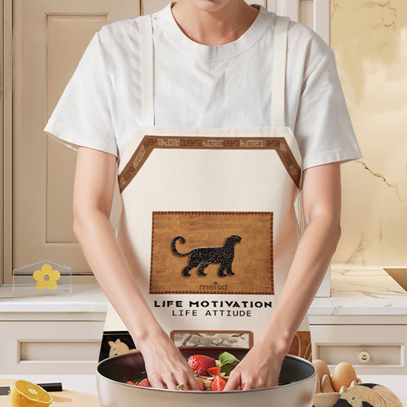 Vintage Animal Pattern Waterproof and Oil Resistant Apron
