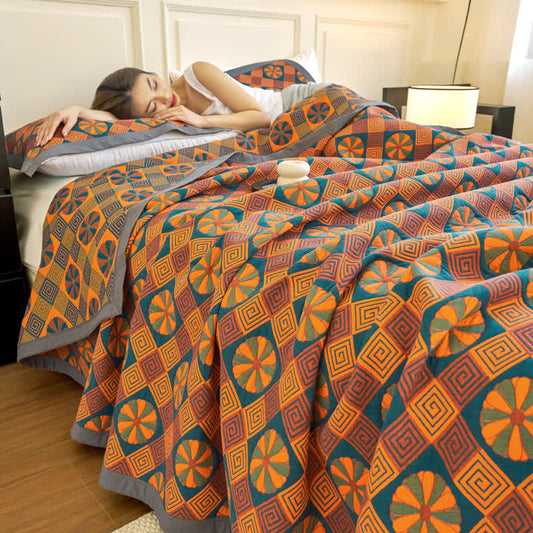 Cotton Gauze Reverisible Vintage Quilt