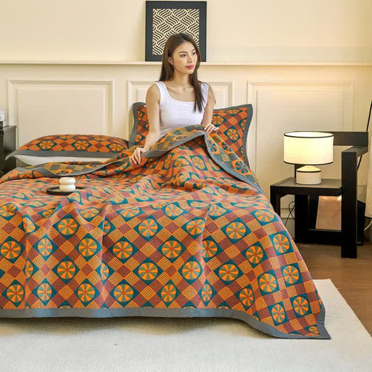 Cotton Gauze Reverisible Vintage Quilt