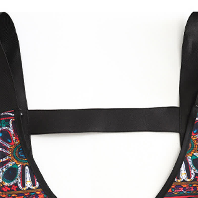 Stylish Ethnic Style Kitchen Apron with Pockets