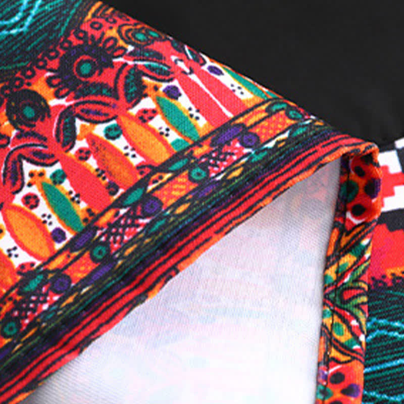 Stylish Ethnic Style Kitchen Apron with Pockets