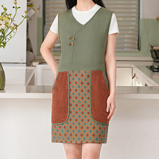 Pure Cotton Vintage Waterproof Vest Apron