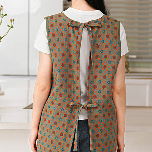 Pure Cotton Vintage Waterproof Vest Apron