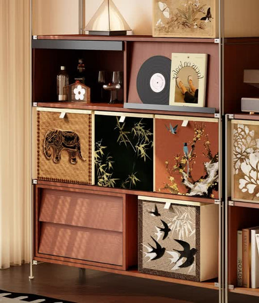 Vintage Oxford Cloth Foldable Cubes Organizer