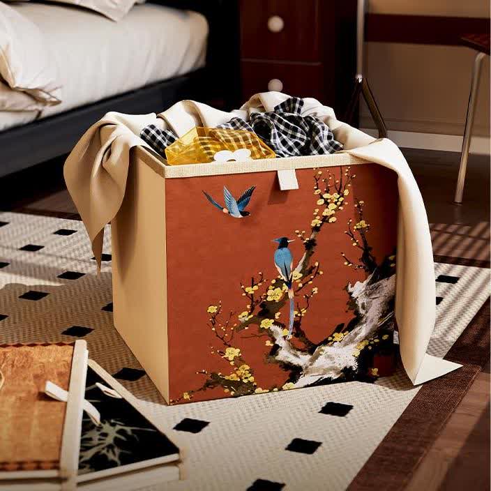 Vintage Oxford Cloth Foldable Cubes Organizer