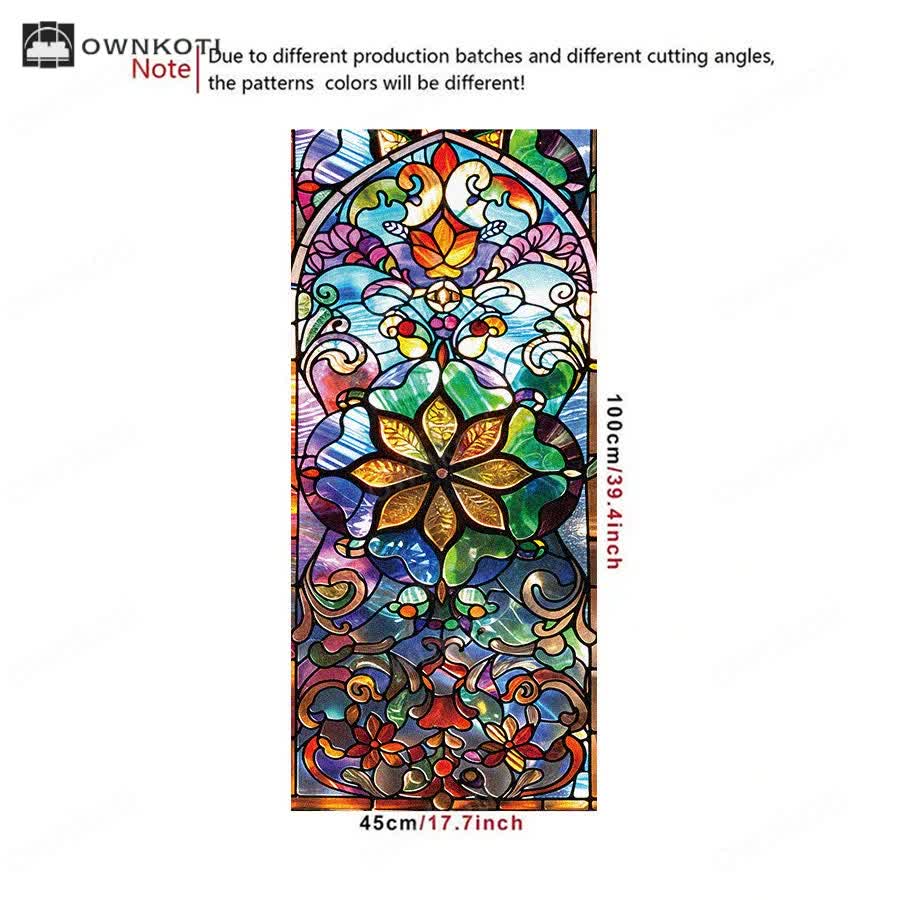 Retro Stained Static Frosted Privacy Film
