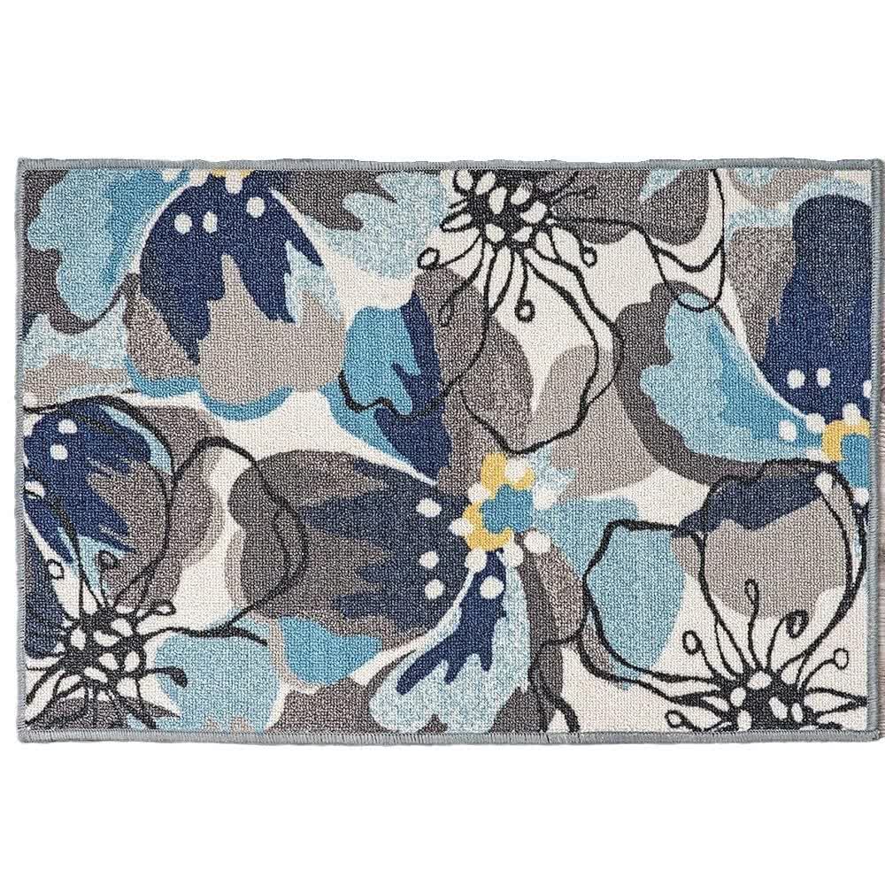 Tropical Color Leaves Flowers Rug