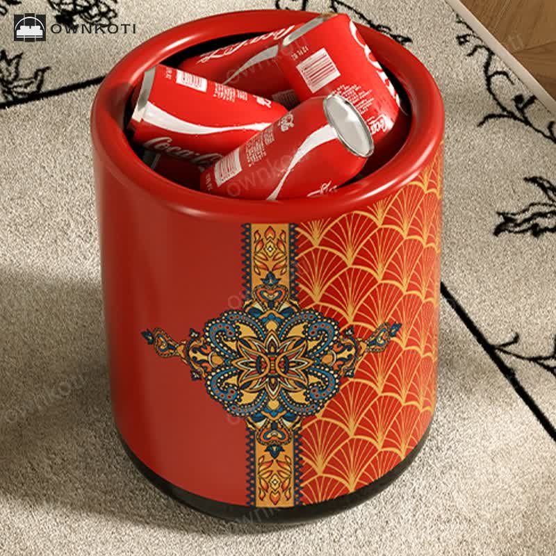 Moroccan Style Double Barrel Decorative Trash Bin