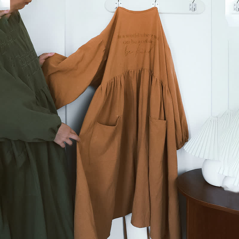 Long Sleeve Loose Breathable Kitchen Apron