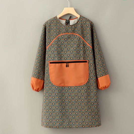 Vintage Long Sleeve Stain Resistant Canvas Kitchen Apron
