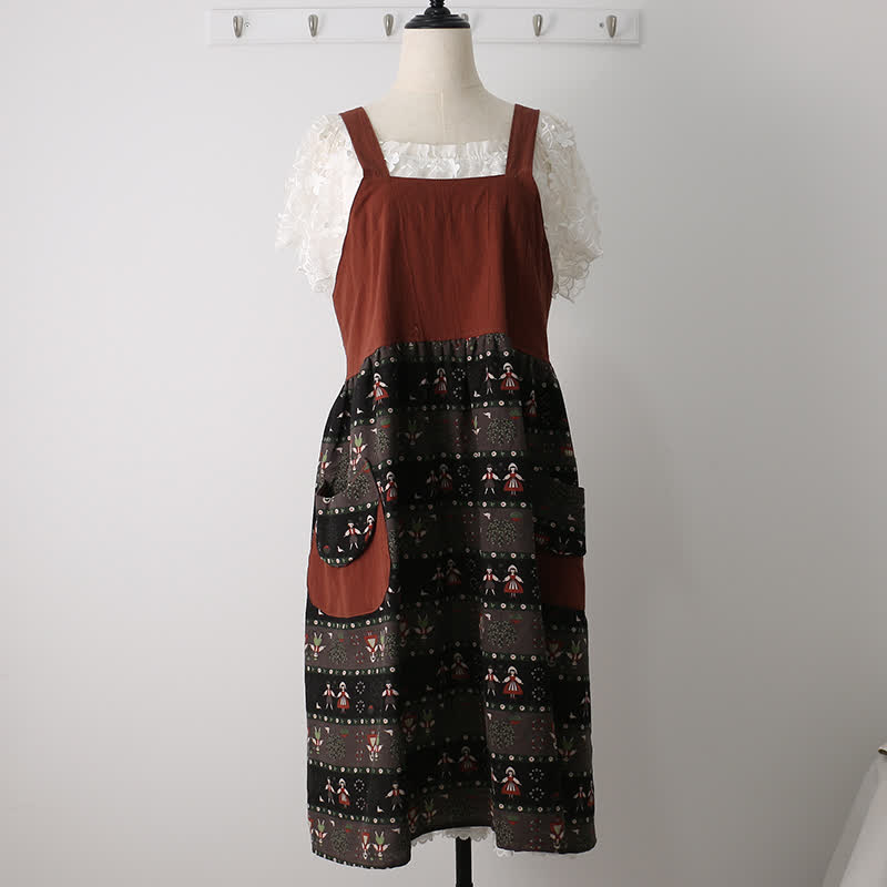 Vintage Pattern Home Kitchen Cotton Apron