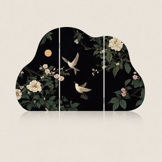 Floral Bird Foldable Screen Desktop Ornament
