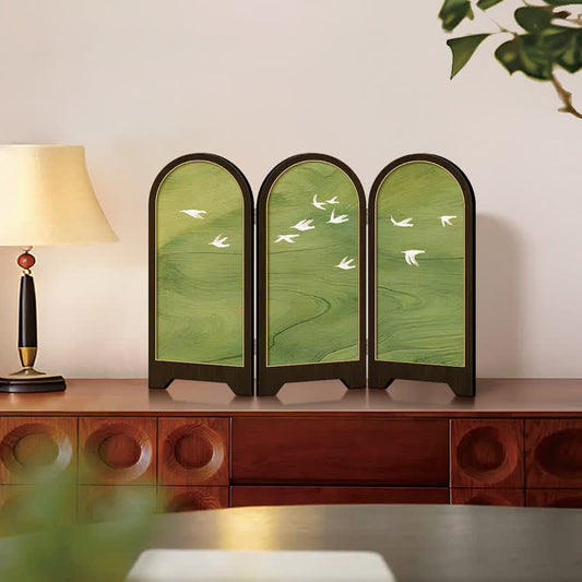 Desktop Rural Style Foldable Screen Ornament