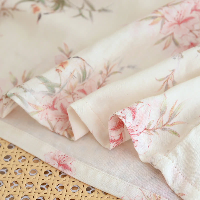 Elegant Cherry Blossom Branch Leaf Loungewear