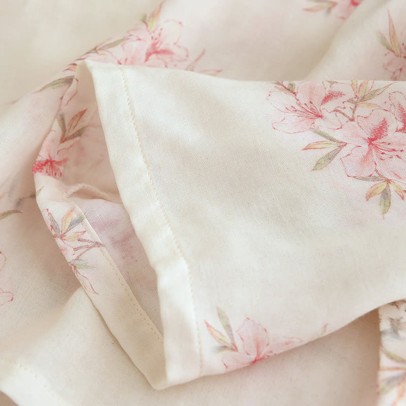 Elegant Cherry Blossom Branch Leaf Loungewear