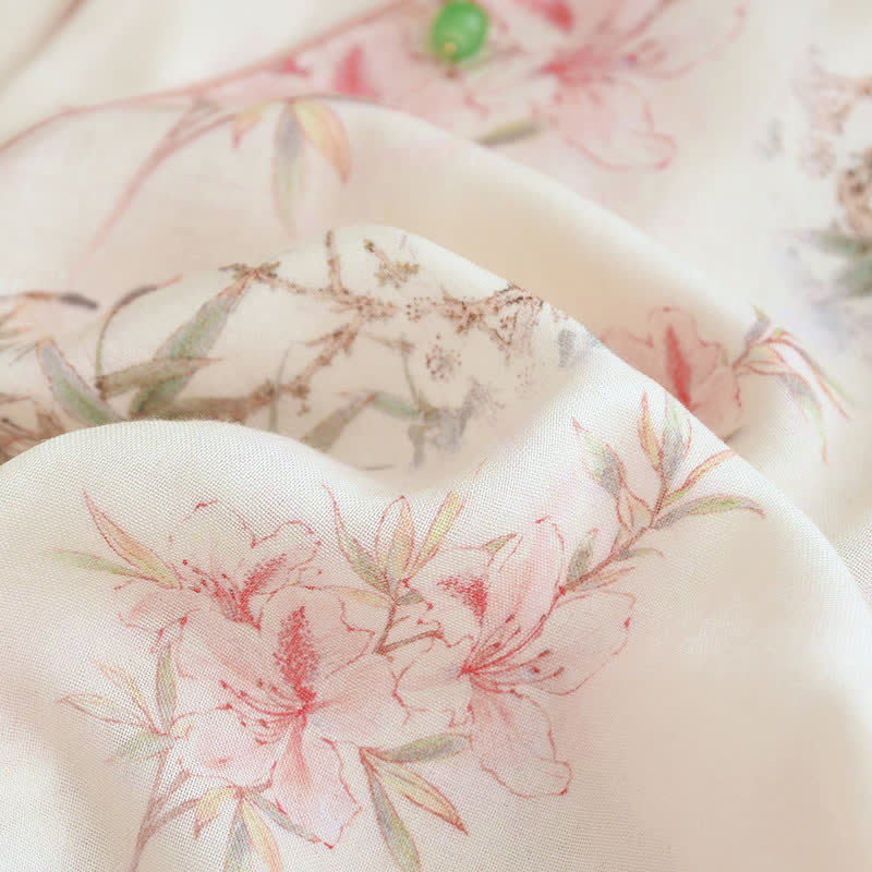Elegant Cherry Blossom Branch Leaf Loungewear