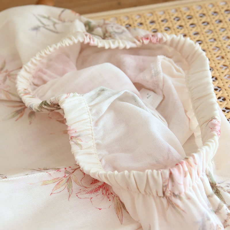 Elegant Cherry Blossom Branch Leaf Loungewear