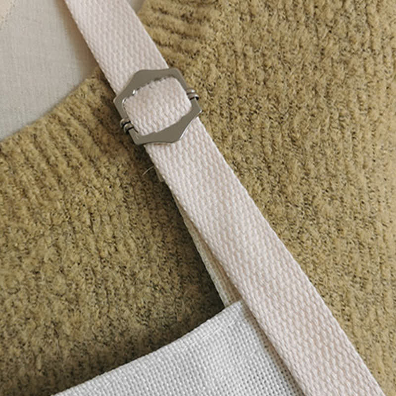 Vintage Cotton Linen Daisy Animal Apron