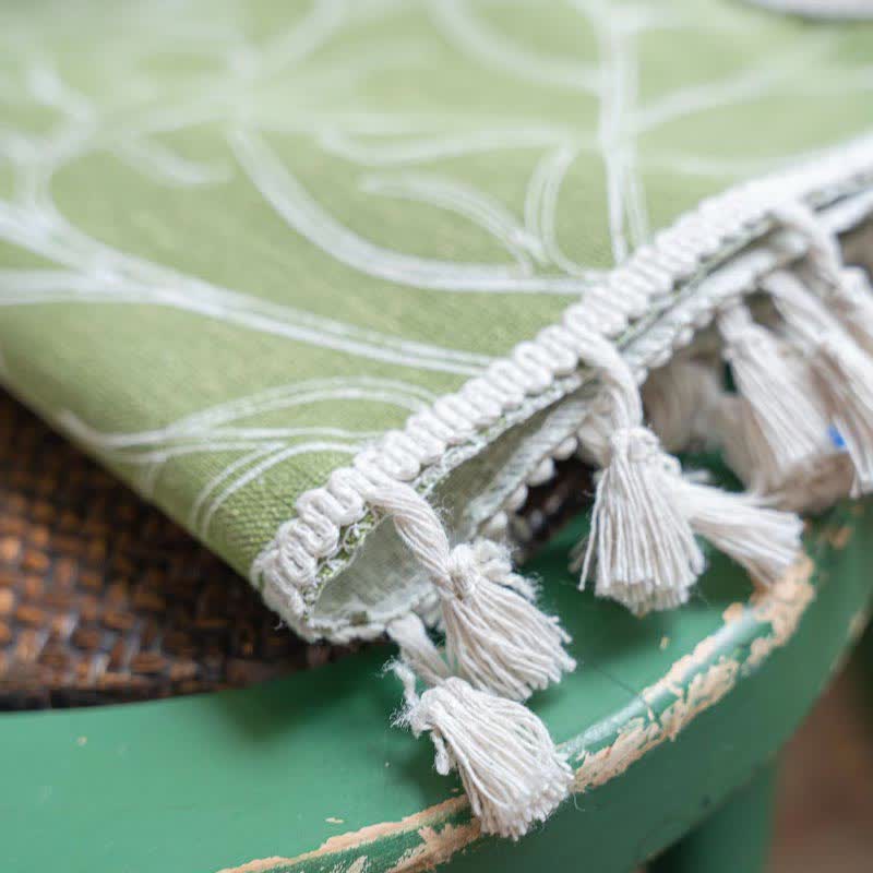 Rustic Green Leaf Semi-Blackout Curtain