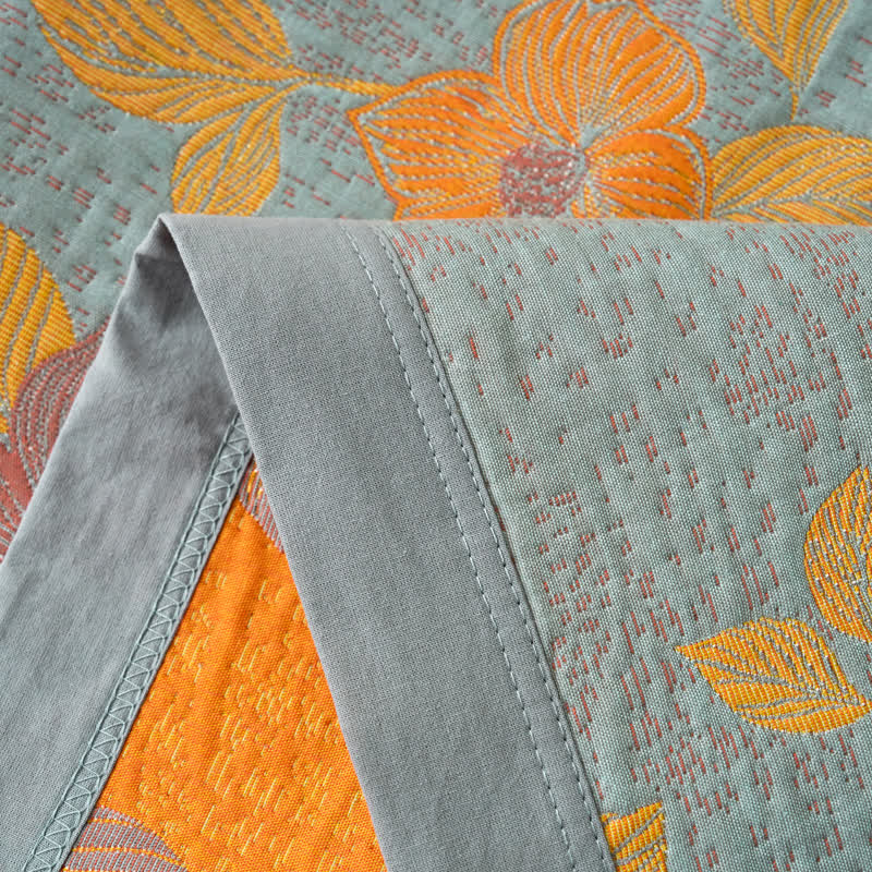 Yarn-dyed Refresh Floral Cotton Gauze Quilt
