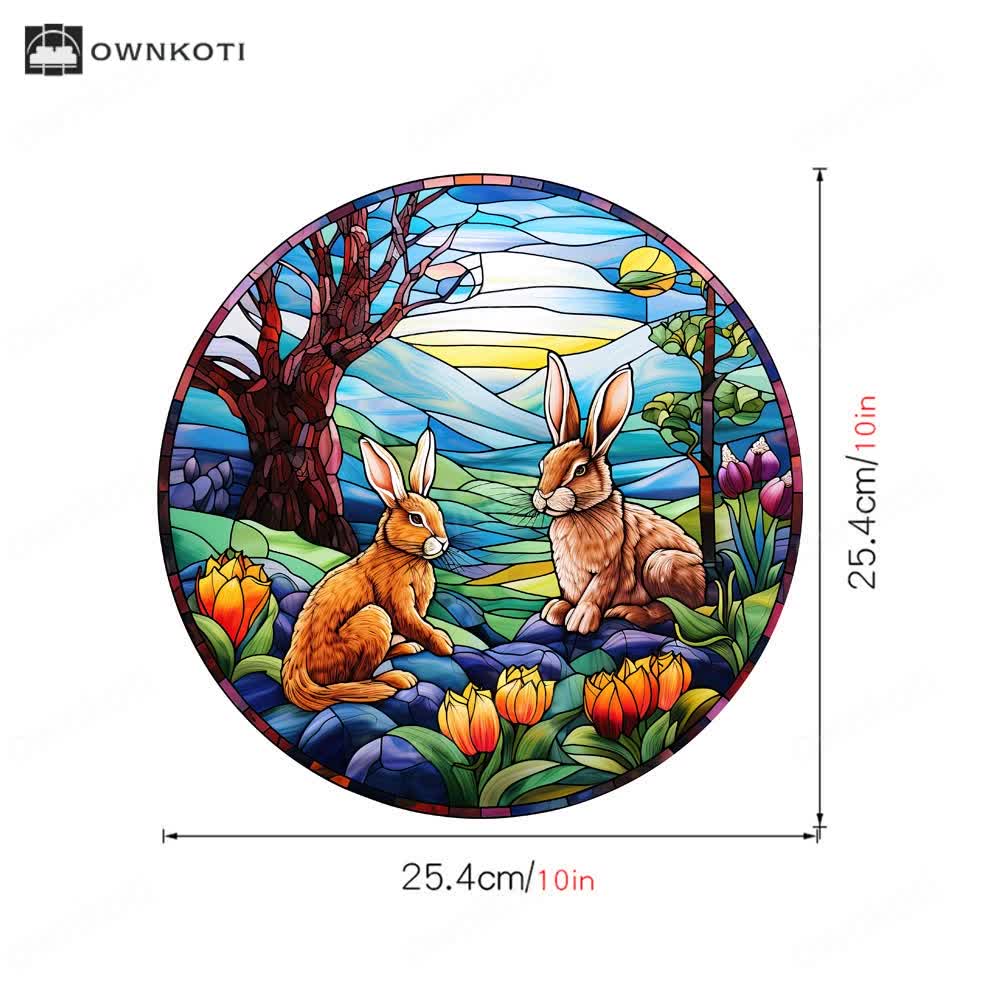 Easter Bunny Removable Static Window Sticker